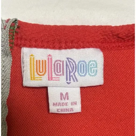LuLaRoe Amelia Dress Size M Red Green Dress Up Dapper Day Cosplay Strawberry - Picture 5 of 9